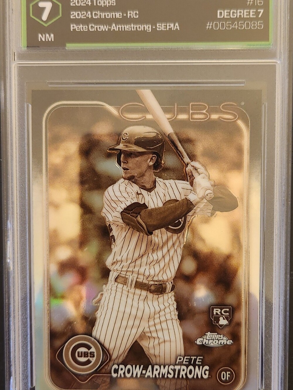 2024 TOPPS CHROME RC Pete Crow-Armstrong SEPIA Degree 7 NM